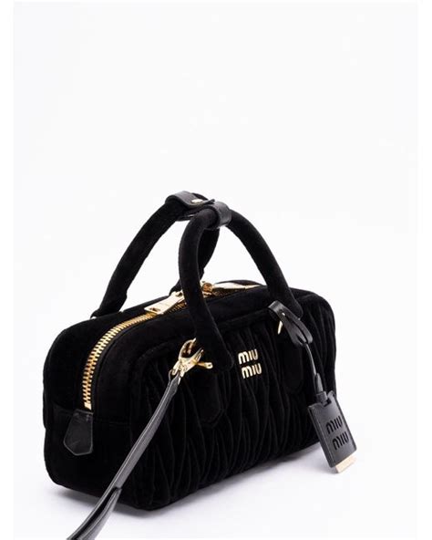 miu miu velvet bag|Black Arcadie Matelassé Velvet Bag .